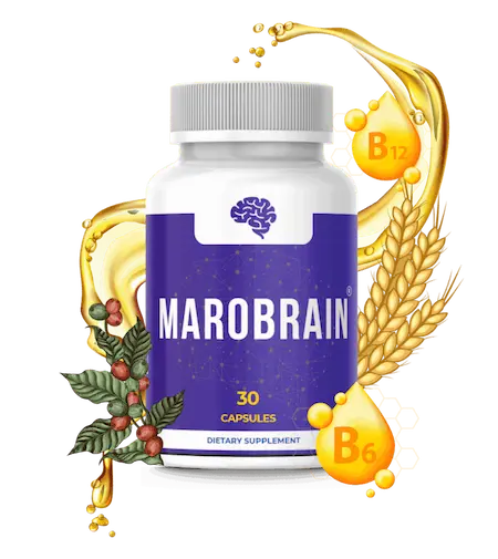 A bottle of MaroBrain cognitive support supplement